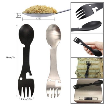 Multifunction Outdoor Camping Cutlery Fork Spoon Knife